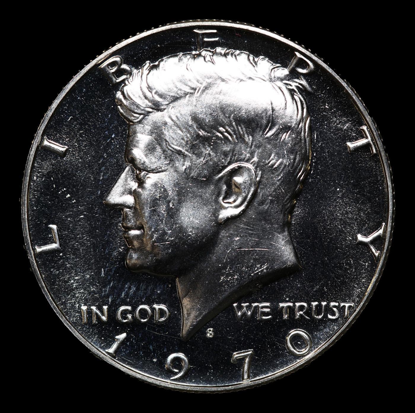 Proof ***Auction Highlight*** 1970-s Silver Kennedy Half Dollar TOP POP! 50c Graded pr69 DCAM BY SEG