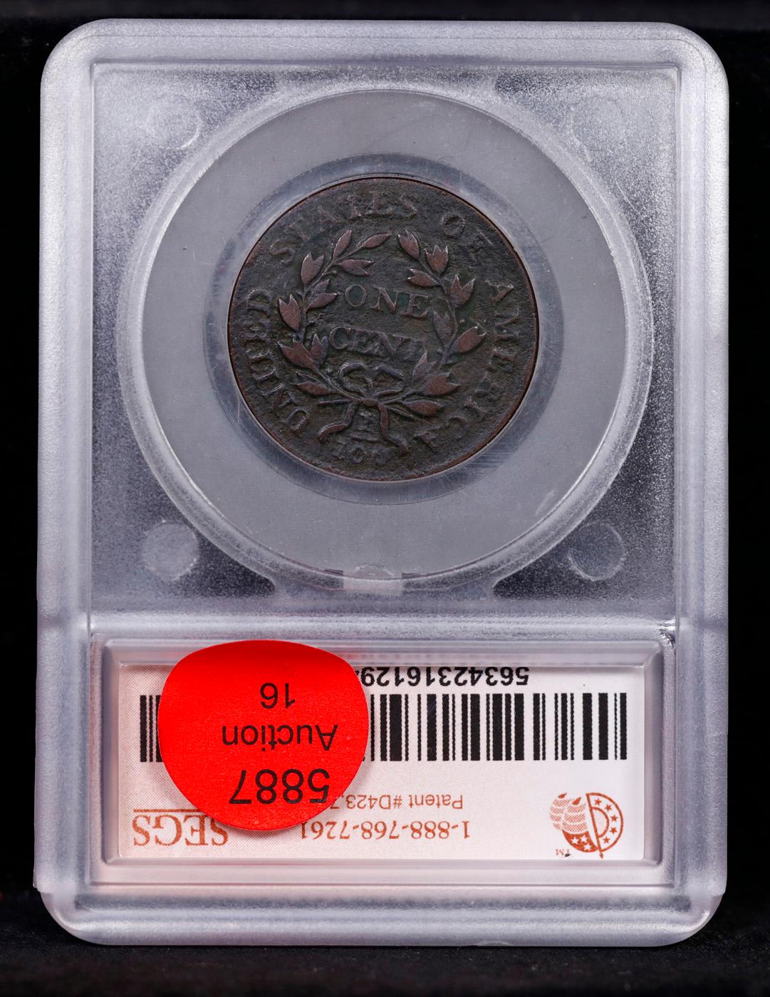 ***Auction Highlight*** 1803 Sm Date, Lg Frac Draped Bust Large Cent S-265 1c Graded vf35+ By SEGS (