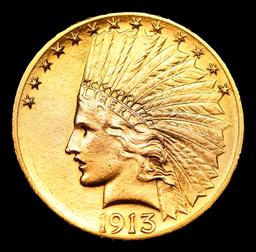 ***Auction Highlight*** 1913-s Gold Indian Eagle $10 Graded ms62 By SEGS (fc)