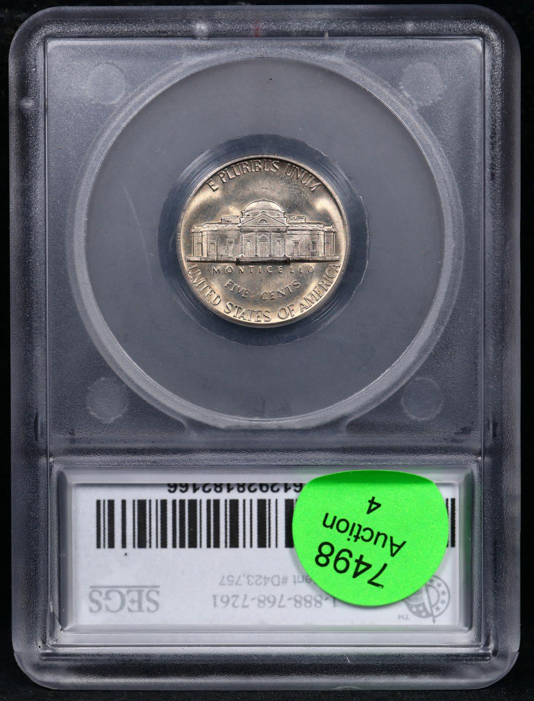 1983-d Jefferson Nickel Ultra Rare Near Top Pop! 5c Graded ms67 BY SEGS