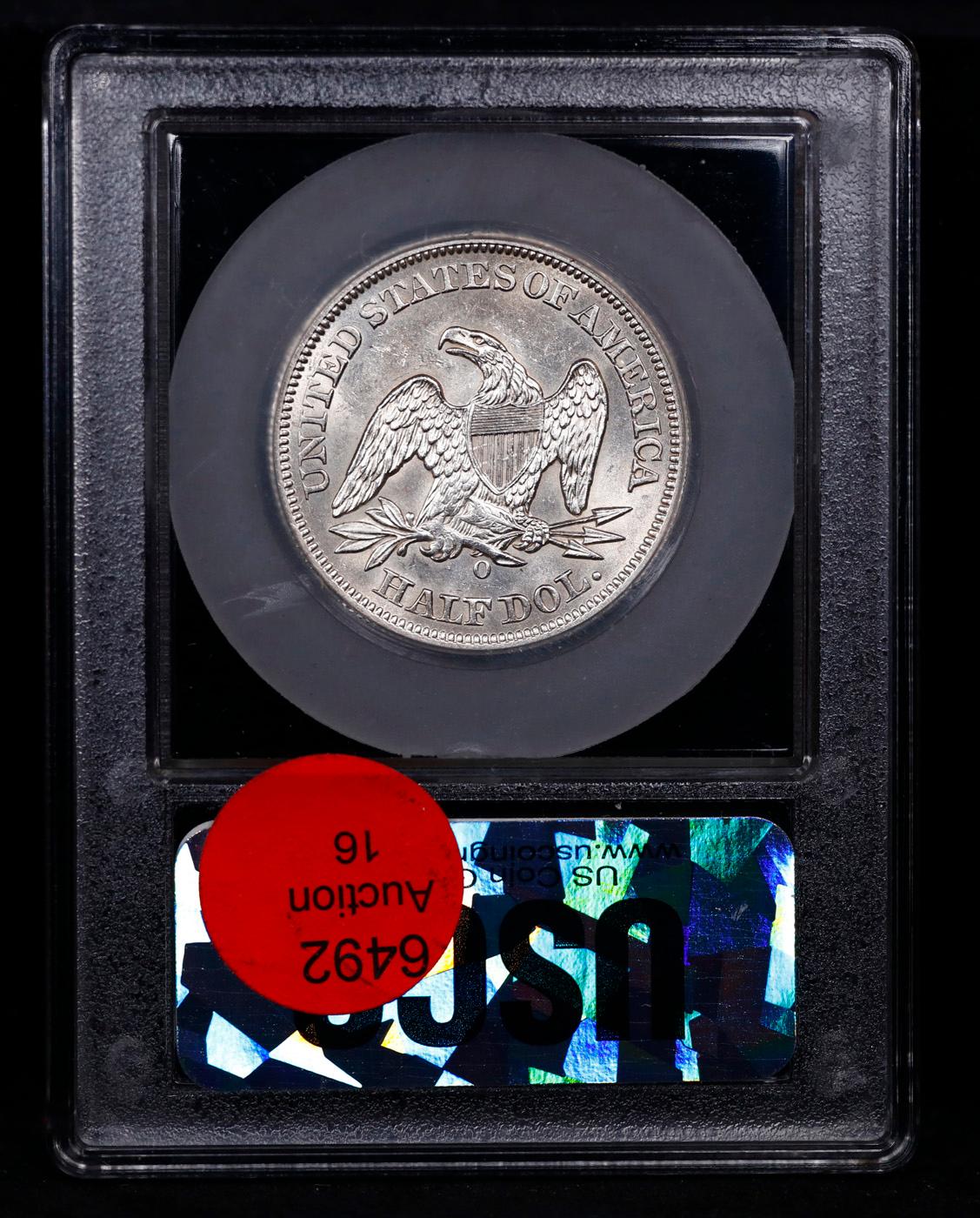 ***Auction Highlight*** 1855-o Arrows Seated Half Dollar 50c Graded Choice+ Unc By USCG (fc)