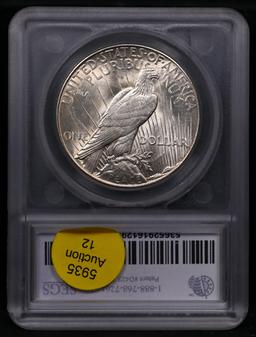 ***Auction Highlight*** 1924-s Peace Dollar 1 Graded ms63+ By SEGS (fc)