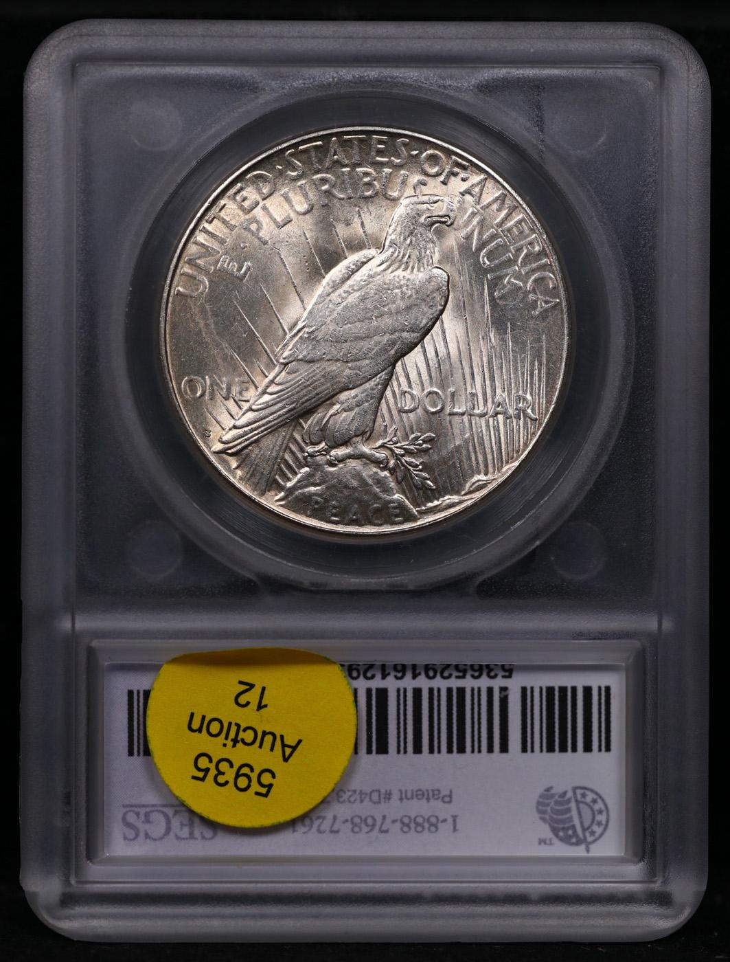 ***Auction Highlight*** 1924-s Peace Dollar 1 Graded ms63+ By SEGS (fc)
