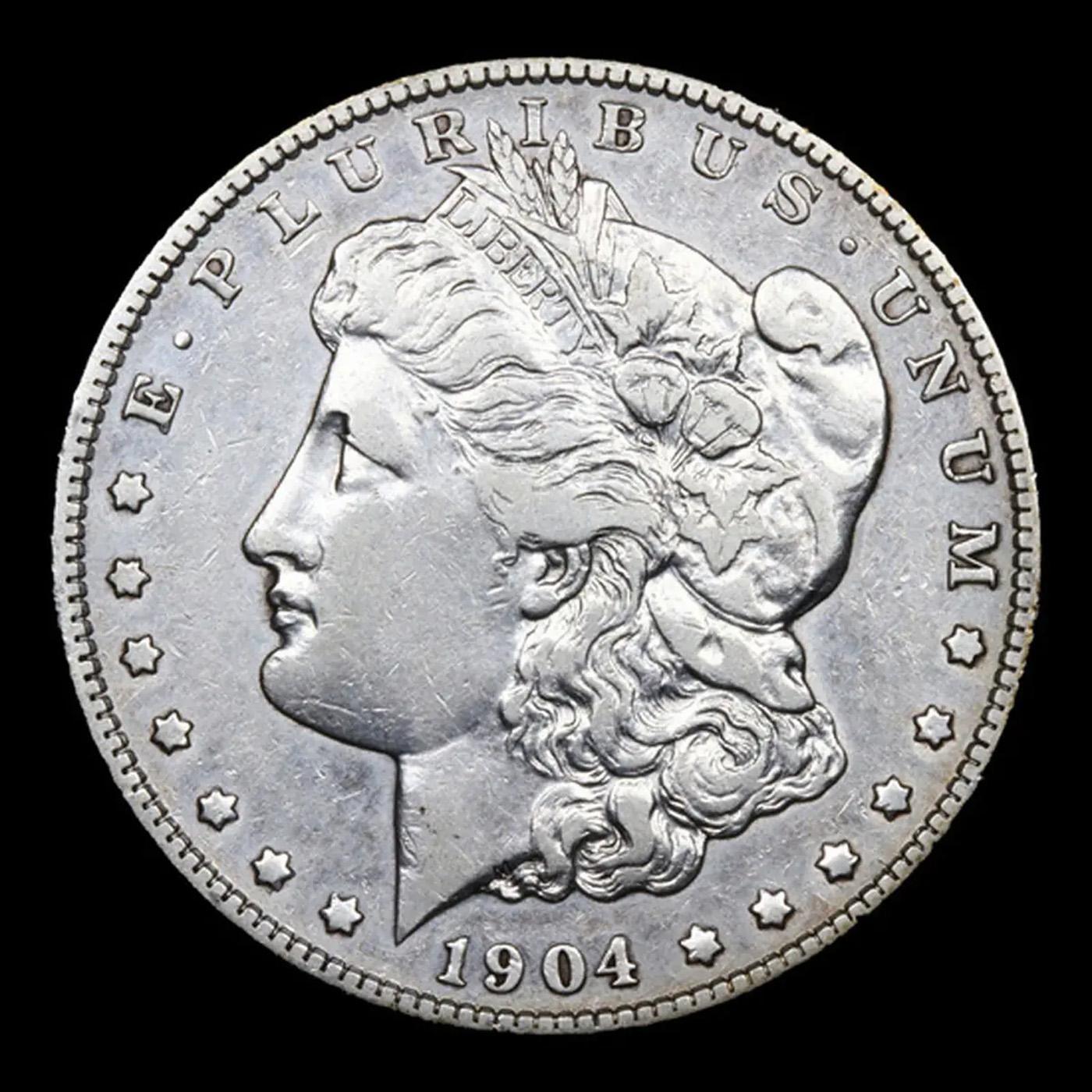 ***Auction Highlight*** 1904-s Morgan Dollar 1 Graded AU, Almost Unc BY USCG (fc)