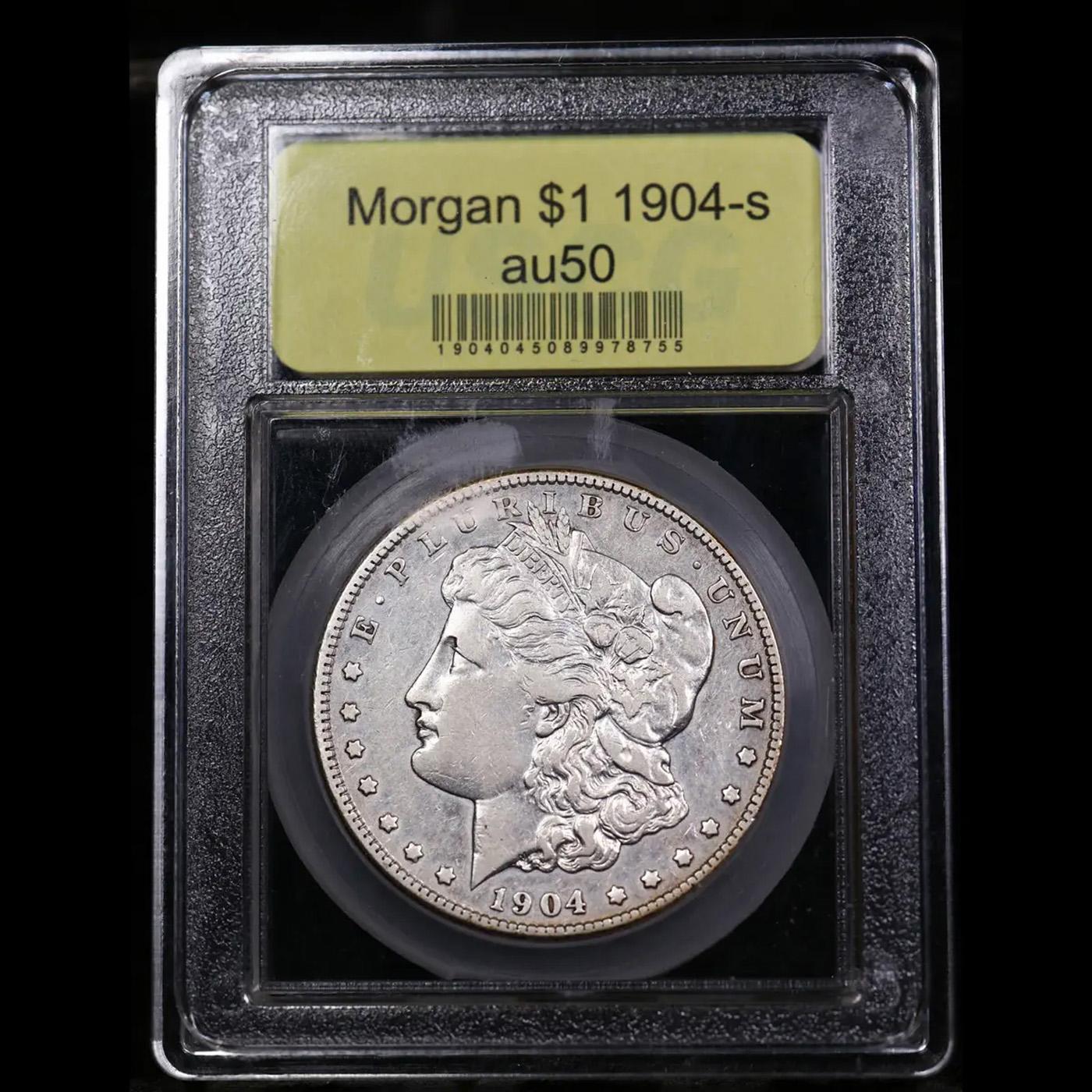 ***Auction Highlight*** 1904-s Morgan Dollar 1 Graded AU, Almost Unc BY USCG (fc)