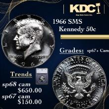 1968 SMS Kennedy Half Dollar 50c Graded sp67+ Cam BY SEGS