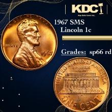 1967 SMS Lincoln Cent 1c Grades sp66 rd