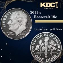 Proof 2011-s Roosevelt Dime 10c Grades GEM++ Proof Deep Cameo