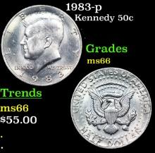 1983-p Kennedy Half Dollar 50c Grades GEM+ Unc