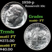 1959-p Roosevelt Dime 10c Grades GEM++ FT