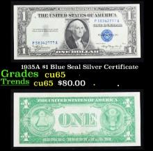 1935A $1 Blue Seal Silver Certificate Grades Gem CU