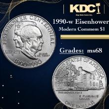 1990-w Eisenhower Modern Commem Dollar 1 Grades GEM+++ Unc