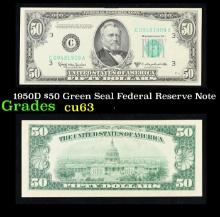 1950D $50 Green Seal Federal Reserve Note Grades Select CU