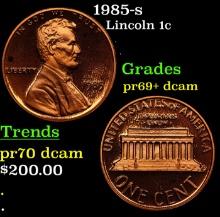 Proof 1985-s Lincoln Cent 1c Grades GEM++ Proof Deep Cameo