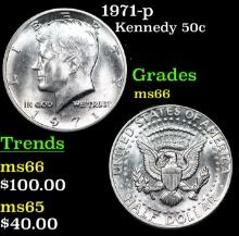 1971-p Kennedy Half Dollar 50c Grades GEM+ Unc