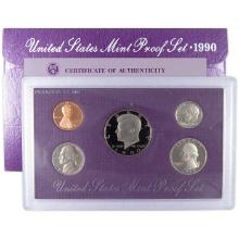 1990 United States Mint Proof Set 5 coins