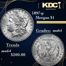 1897-p Morgan Dollar $1 Grades Choice Unc