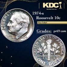 Proof 1974-s Roosevelt Dime 10c Grades GEM++ Proof Cameo