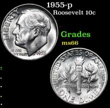 1955-p Roosevelt Dime 10c Grades GEM+ Unc