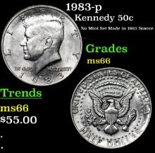 1983-p Kennedy Half Dollar 50c Grades GEM+ Unc