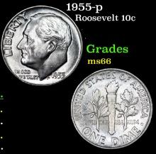 1955-p Roosevelt Dime 10c Grades GEM+ Unc