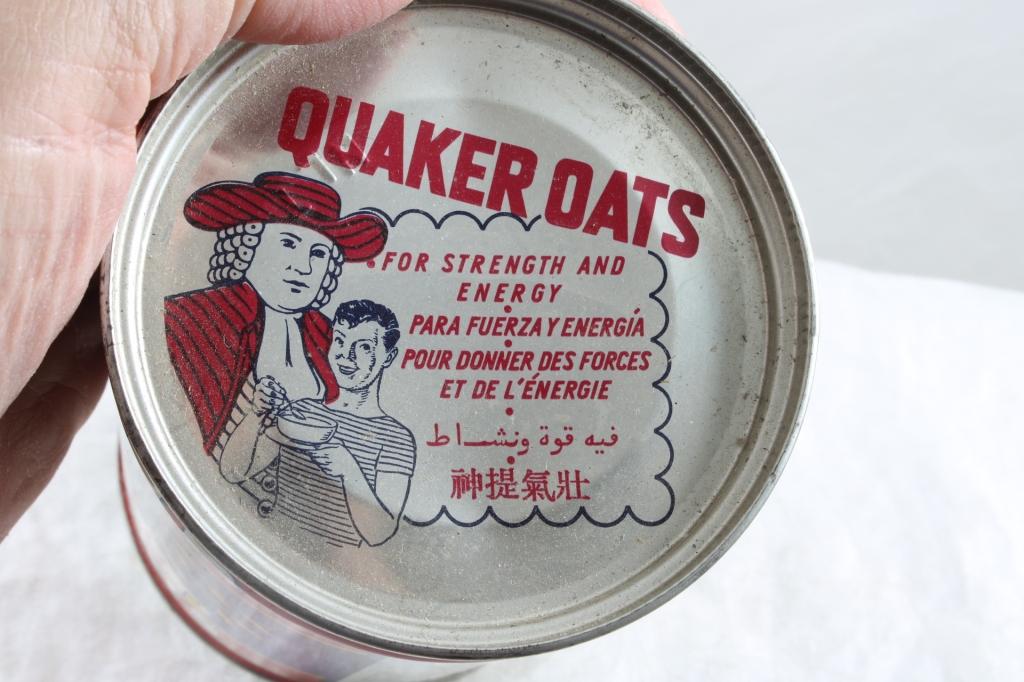 Quaker Rolled White Oats Key Wind Unopened Can