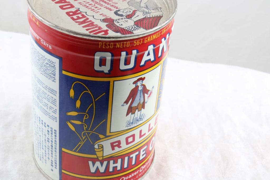 Quaker Rolled White Oats Key Wind Unopened Can