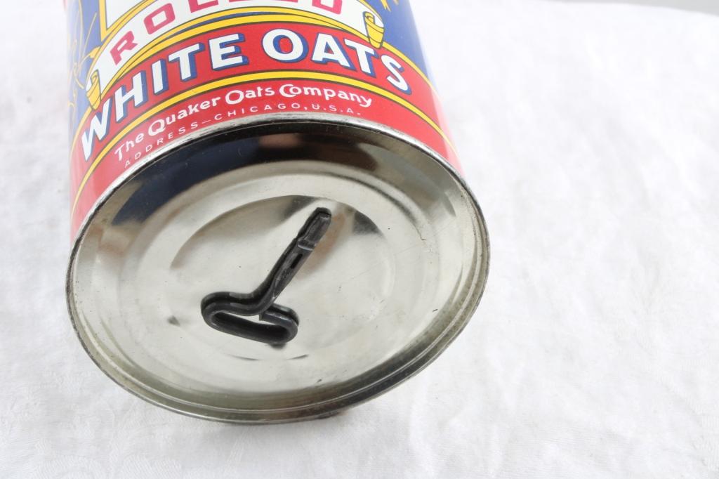 Quaker Rolled White Oats Key Wind Unopened Can