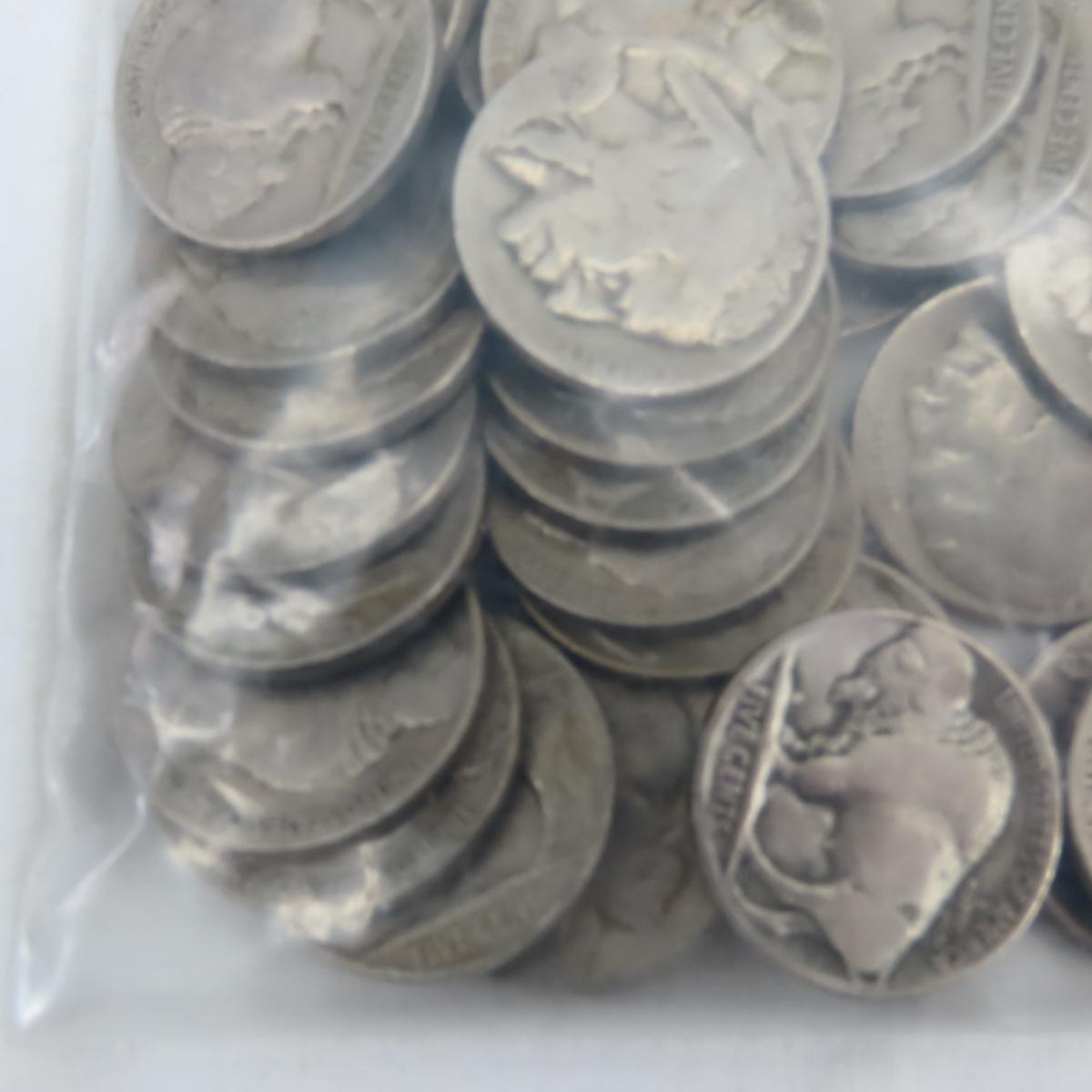 1 pound of Buffalo Nickels, most are 1930's