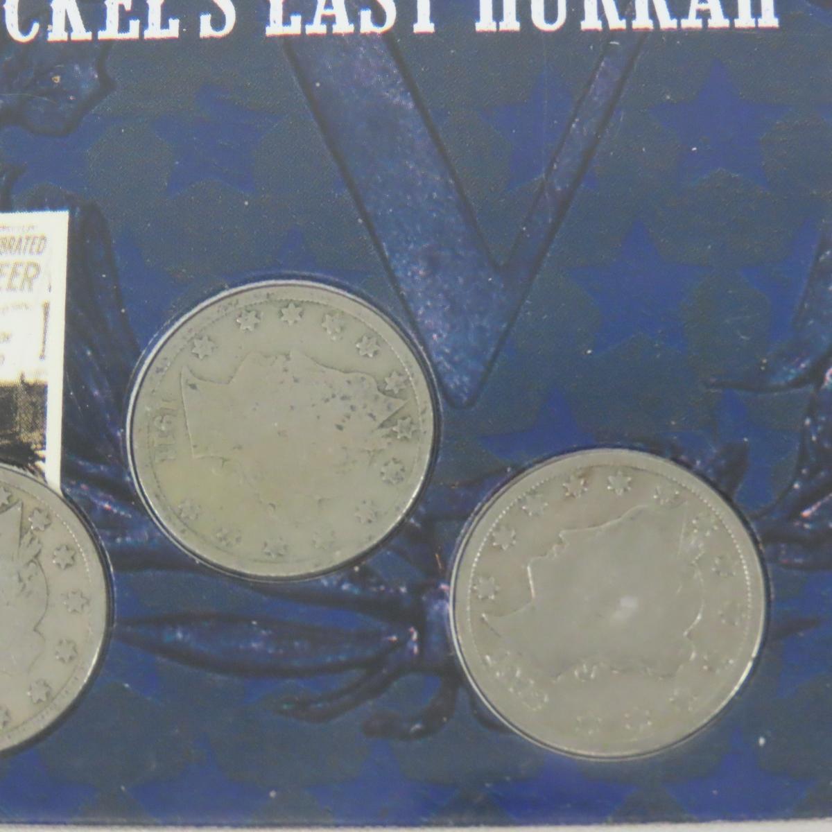 1909 VDB cent, Buffalo & Liberty V Nickels