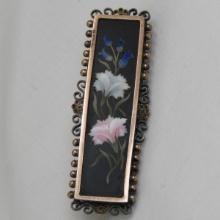 Antique Pietra Dura Brooch