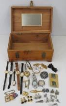 Watches, Men's Accessories, More & Wooden Box