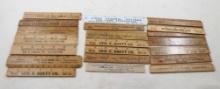 21 Wood 6" Advertising Rulers Incl. Mammy Molasses