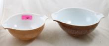 2 Woodland Pyrex Nesting Bowls #443 & #444