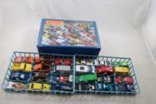 Matchbox Car Case w/24 Cars Hot Wheels/Matchbox