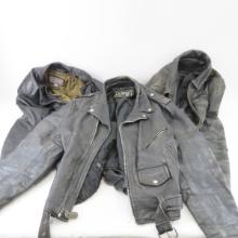 3 Vintage leather jackets