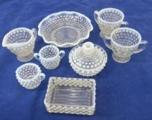 Vintage Opalescent Hobnail Moonstone Glassware