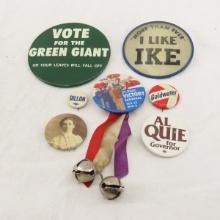 1946 Victory Carnival & Political Pins