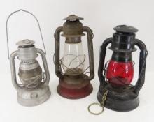 3 Vintage Dietz Lanterns