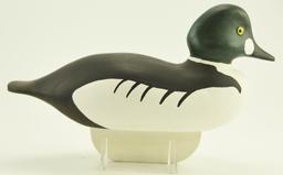 Lot #317 - John R. Adams, Grand Isle Vermont Goldeneye drake signed and dated on wooden keel