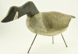 Lot #323 - Feeding model Standing Canada Goose Nova Scotia origin in original paint with gunning