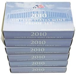 Lot of 6 2010 U.S. proof sets