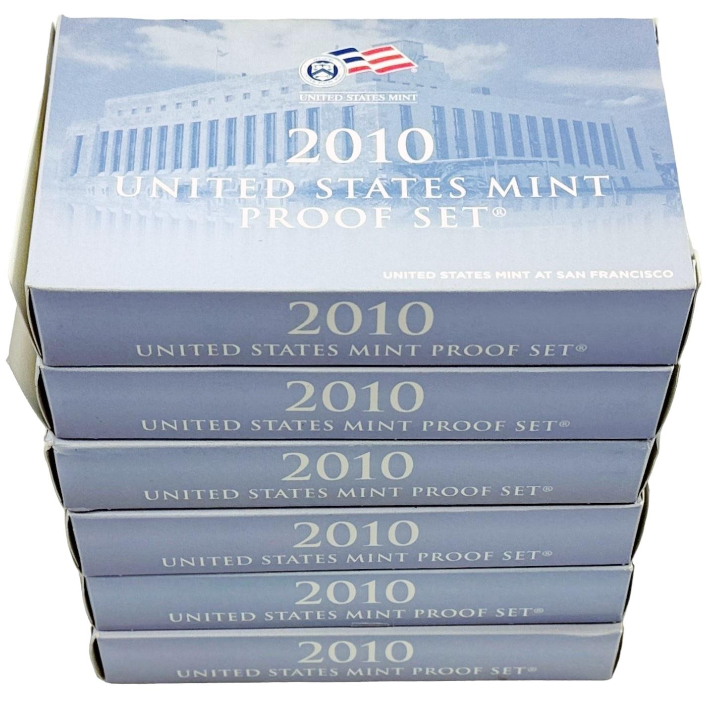 Lot of 6 2010 U.S. proof sets