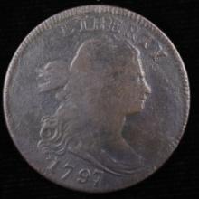 1797 gripped edge U.S. draped bust large cent