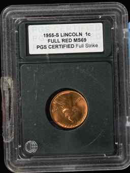 1955-S Lincoln Cent Full Red MS-69