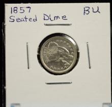 1857 Liberty Seated Dime BU