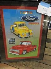 Framed with Glass Car Art - I LIKE OL' FORD TRUCKS - 20" X 16"