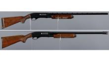 Two Remington Model 870 Wingmaster Slide Action Shotguns