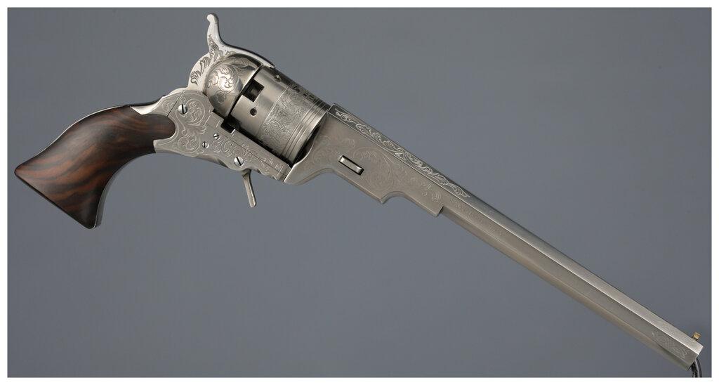 Cased Pair of Engraved F.LLI Pietta Texas Paterson Revolvers
