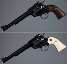 Two Ruger Blackhawk Bisley Model Single Action Revolver